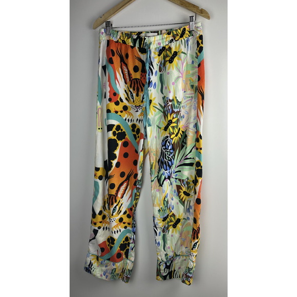 Marcos Navarro x Anthropologie Jungle Safari Flannel Sleep PJ Pants Tiger Medium - Picture 2 of 11